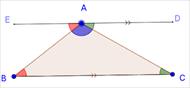 پاورپوینت مجموع زواياي داخلي مثلث